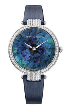 Buy this new Harry Winston Premier Feathers Ladies Quartz 36mm prnqhm36ww005 ladies watch for the discount price of £41,272.00. UK Retailer.