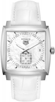 Buy this new Tag Heuer Monaco Quartz waw131b.fc6247 ladies watch for the discount price of £2,035.00. UK Retailer.