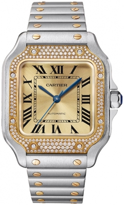 Buy this new Cartier Santos De Cartier Medium w3sa0007 midsize watch for the discount price of £15,105.00. UK Retailer.