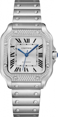 Buy this new Cartier Santos De Cartier Medium w4sa0005 midsize watch for the discount price of £11,970.00. UK Retailer.