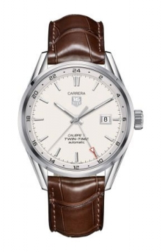 Buy this new Tag Heuer Carrera Twin Time 41mm war2011.fc6291 mens watch for the discount price of £2,082.00. UK Retailer.