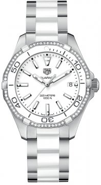 Buy this new Tag Heuer Aquaracer Quartz Ladies 35mm way131h.ba0914 ladies watch for the discount price of £1,657.00. UK Retailer.