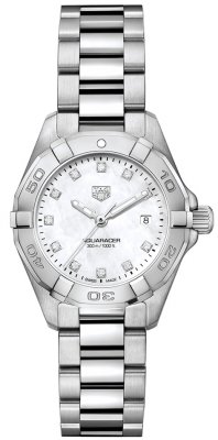 Buy this new Tag Heuer Aquaracer Quartz Ladies 27mm wbd1414.ba0741 ladies watch for the discount price of £1,620.00. UK Retailer.