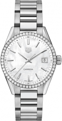 Buy this new Tag Heuer Carrera Quartz 36mm wbk1316.ba0652 ladies watch for the discount price of £3,105.00. UK Retailer.