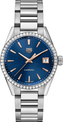 Buy this new Tag Heuer Carrera Quartz 36mm wbk1317.ba0652 ladies watch for the discount price of £3,105.00. UK Retailer.