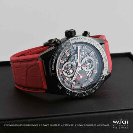 Pre-owned Tag Heuer Carrera 01 Manchester United CAR2A1J.FC6416