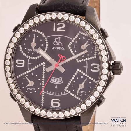 Pre-owned Jacob and Co Five Time Zone JC-M2BCDA
