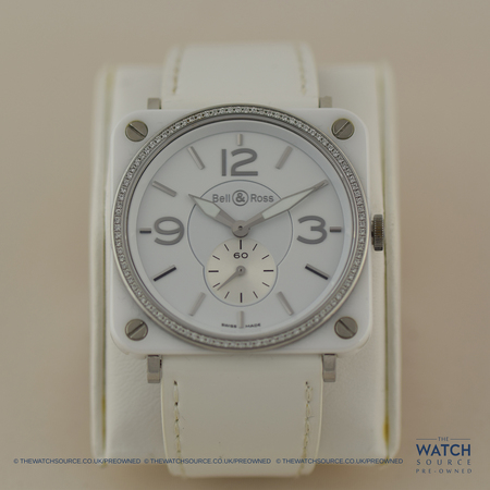 Pre-owned Bell & Ross BRS 98 White Diamond BRS 98