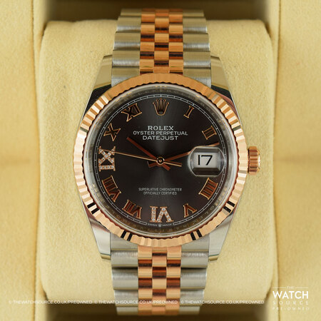 Pre-owned Rolex Datejust 36mm Stainless Steel and Rose Gold 126231