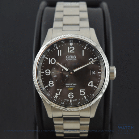 Pre-owned Oris Big Crown ProPilot GMT Small Seconds 45mm 01 748 7710 4063-07 8 22 19