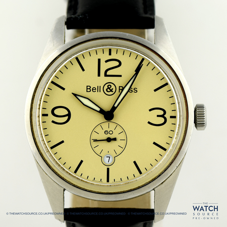 Pre-owned Bell & Ross BR123 Original BRV 123 Original Beige