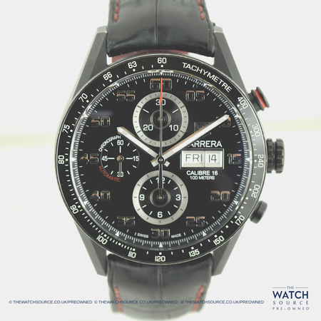 Pre-owned Tag Heuer Carrera Day Date Automatic Chronograph 43mm cv2a81.fc6237