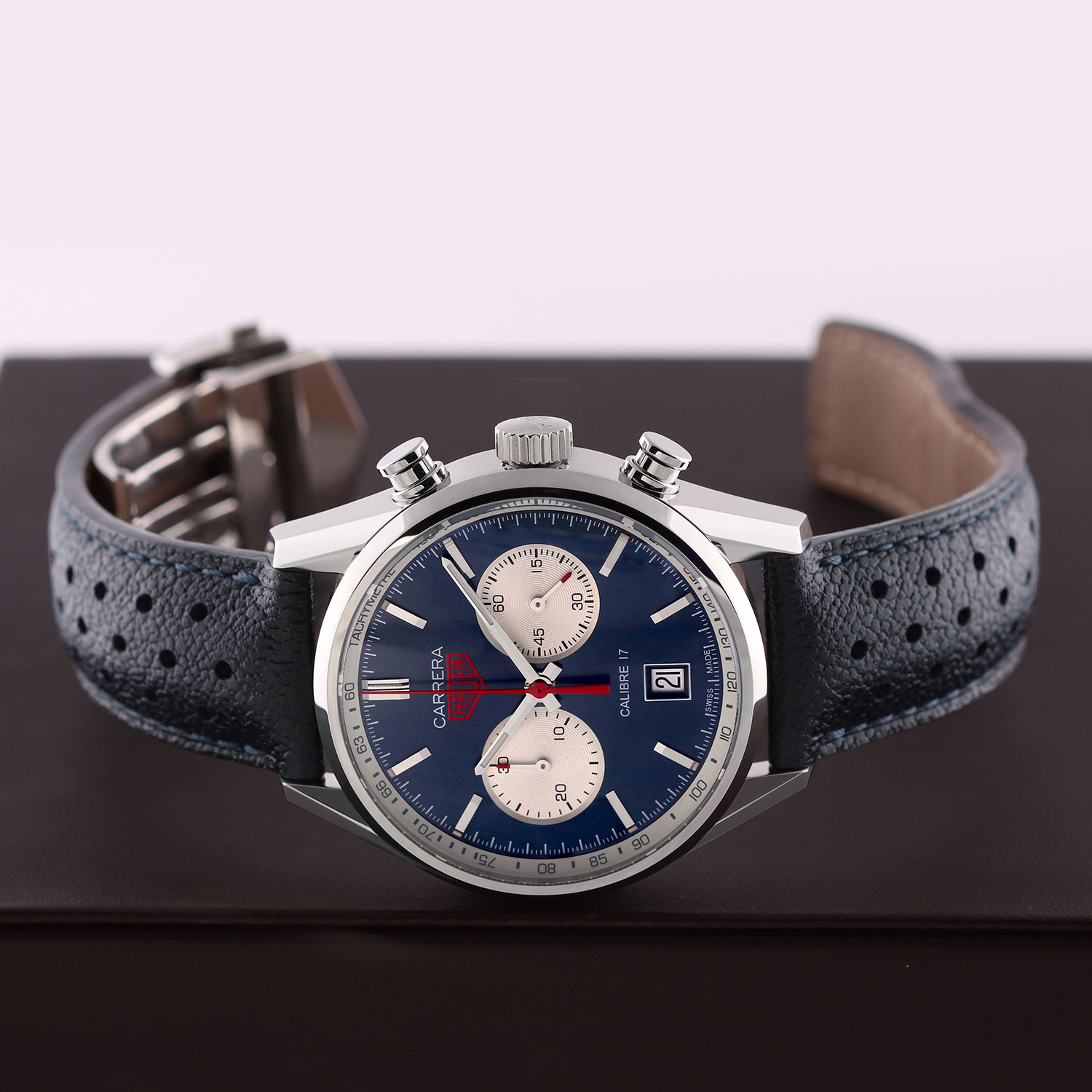 Calibre 17 Tag Heuer Carrera Black And Red Pre-Owned TAG Heuer