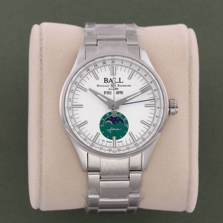 Pre-owned Ball Watch Engineer II Moon Calendar 40mm NM3016C-S1J-WHGR