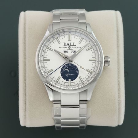 Pre-owned Ball Watch Engineer II Moon Calendar 40mm NM3016C-S1J-WH