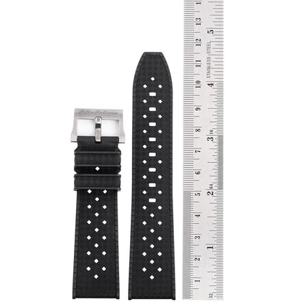 Pre-owned Blancpain  Black Rubber Strap with Titanium Pin Buckle