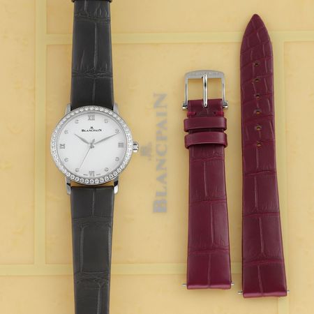 Pre-owned Blancpain Villeret Ultra Slim Automatic 29.2mm 6104-4628-55A