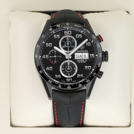 Pre-owned Tag Heuer Carrera Day Date Automatic Chronograph 43mm CV2A81.FC6237