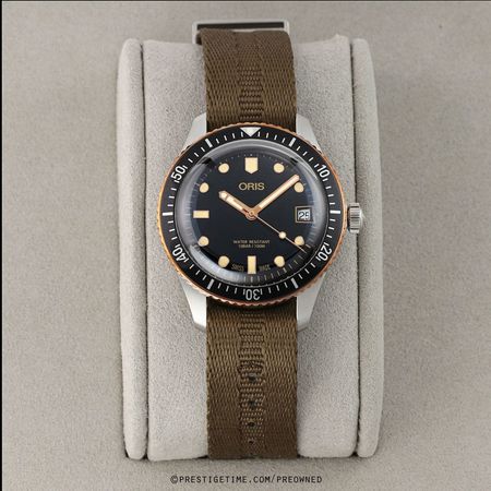 Pre-owned Oris Divers Sixty Five 36mm 01 733 7747 4354-07 5 17 30