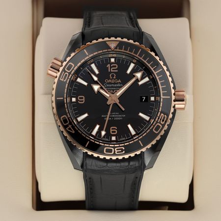 Pre-owned Omega Planet Ocean 600m GMT 45.5mm 215.63.46.22.01.001