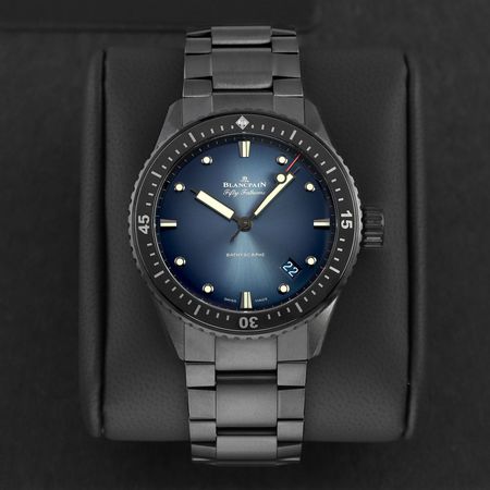 Pre-owned Blancpain Fifty Fathoms Bathyscaphe Automatic 43mm 5000A-0140-01S