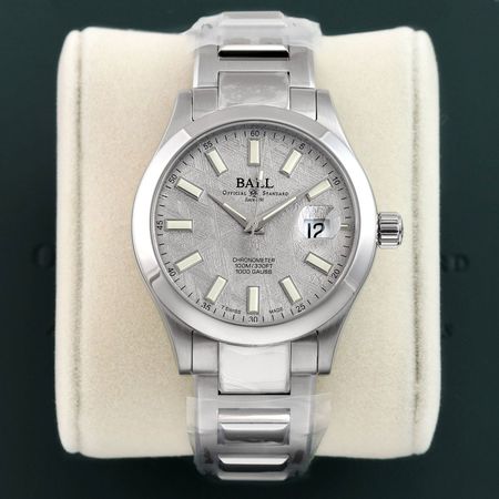 Pre-owned Ball Watch Engineer III Marvelight Meteorite Chronometer 40mm NM9026C-S46C-MSL