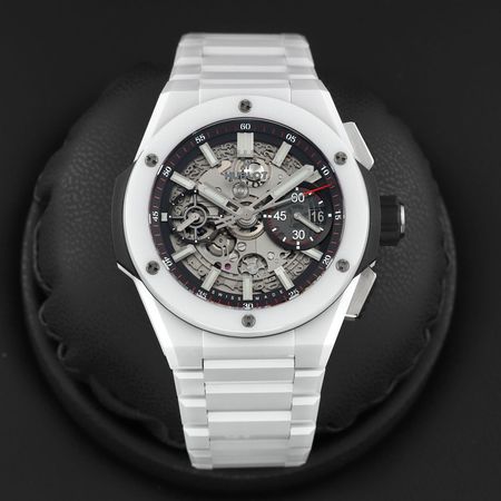 Pre-owned Hublot Big Bang Integrated White Ceramic 42mm 451.HX.1123.HX