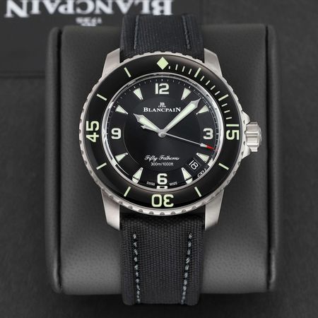 Pre-owned Blancpain Fifty Fathoms Automatic 45mm 5015-12B30-B52A