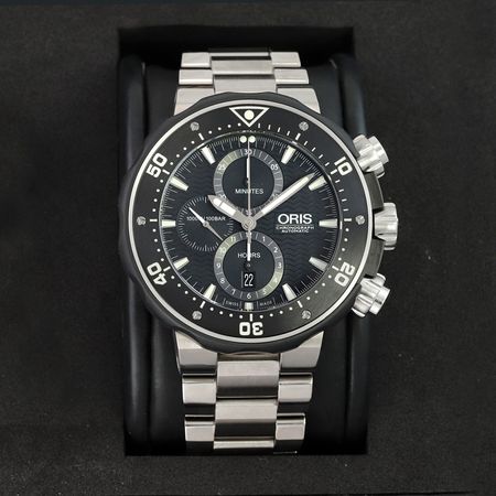 Pre-owned Oris ProDiver Chronograph 51mm 01 774 7683 7154-SET