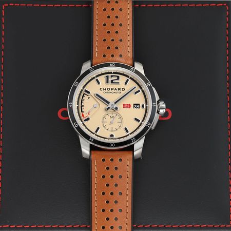 Pre-owned Chopard Limited 25 Pieces Mille Miglia Safari GMT x BMC 43mm 168638-3002