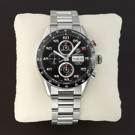 Pre-owned Tag Heuer Carrera Day Date Automatic Chronograph 43mm CV2A1R.BA0799