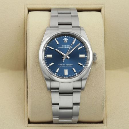 Pre-owned Rolex Oyster Perpetual 36mm 126000 Blue