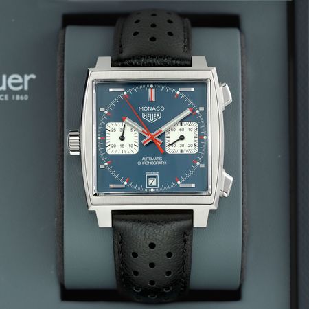Pre-owned Tag Heuer Monaco Chronograph 39mm CAW211P.FC6356