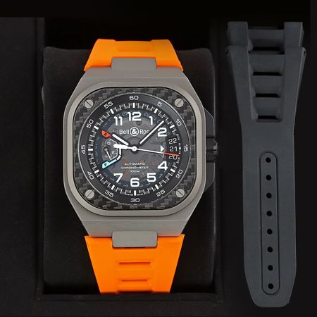 Pre-owned Bell & Ross Limited BR-X5 Racing Titanium 41mm BRX5R-RAC-TI/SRB