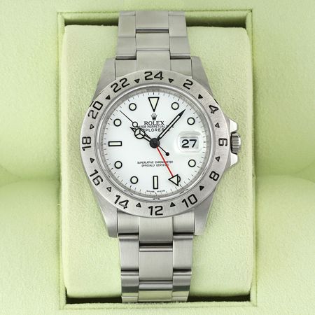 Pre-owned Rolex FACTORY SERVICED Explorer II Polar 40mm 16570 16570T