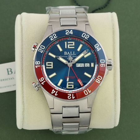 Pre-owned Ball Watch Roadmaster Marine GMT 42mm DG3222A-S1CJ-BE