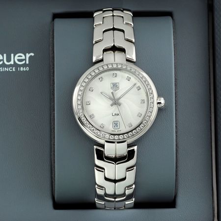 Pre-owned Tag Heuer Link Quartz 34mm WAT1316.BA0956