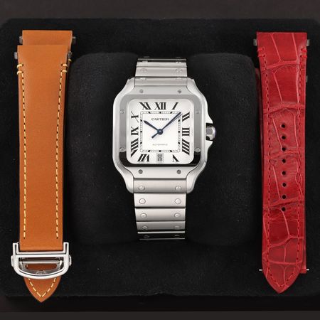 Pre-owned Cartier Santos De Cartier Large WSSA0018