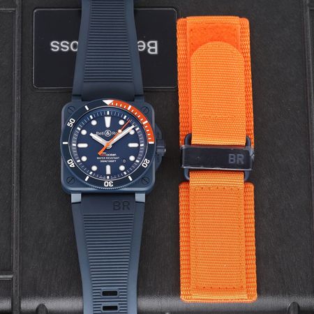 Pre-owned Bell & Ross LIMITED BR03-92 Diver TARA 42mm BR0392-D-TR-CE/SRB