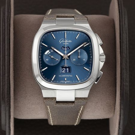 Pre-owned Glashutte Original Seventies Chronograph Panorama Date 1-37-02-08-02-62