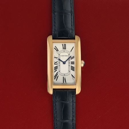 Pre-owned Cartier Tank Americaine Large WGTA0300