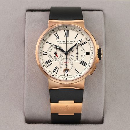 Pre-owned Ulysse Nardin Marine Chronograph Annual Calendar 43mm 1532-150-3/40