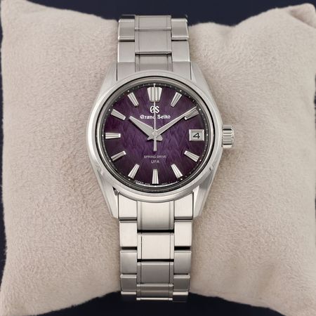 Pre-owned Grand Seiko Evolution 9 Spring Drive U.F.A. Violet Dawn 37mm SLGB005