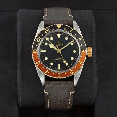 Pre-owned Tudor Black Bay GMT S&G Root Beer 41mm M79833MN-0003