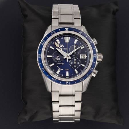 Pre-owned Grand Seiko Spring Drive Chronograph GMT LIMITED 45.3mm SBGC249